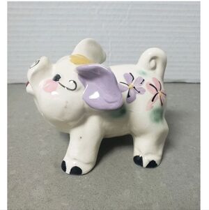 Vintage Ceramic Pastel Small Piggy Bank Made In Japan